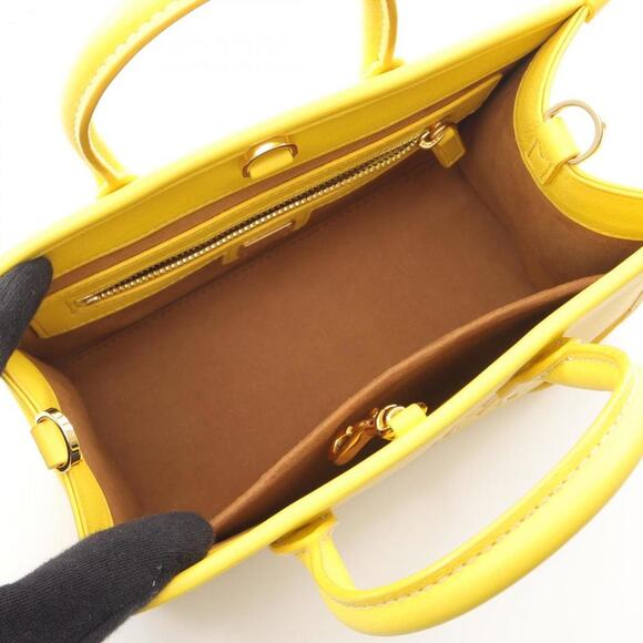 MCM Yellow Leather Tote Bag - Picture 4 of 10